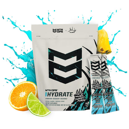 MTN OPS Hydrate Sugar Free Electrolyte Packets, Mango Peach