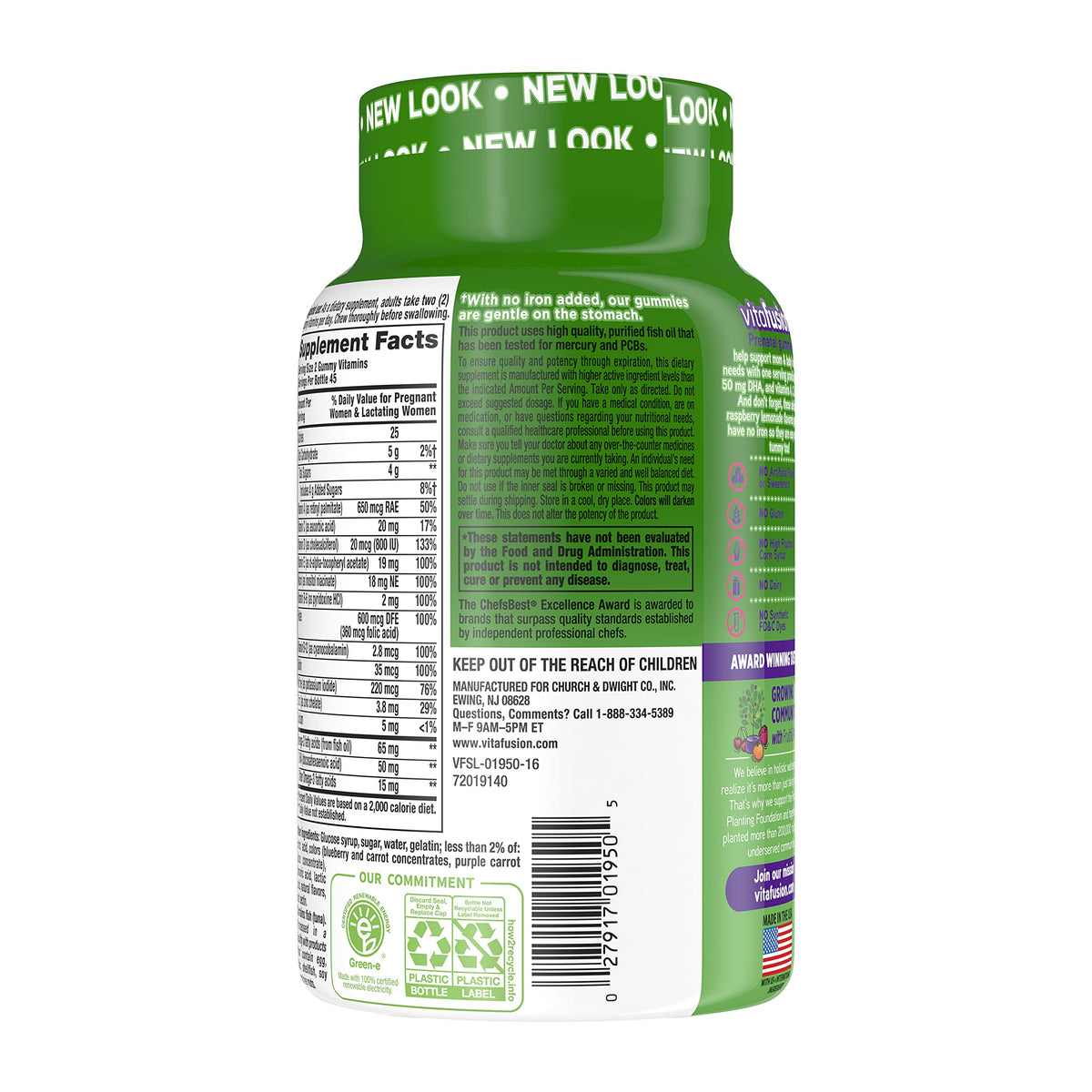 Vitafusion Prenatal, Gummy Vitamins AcdTaH, 5Pack (90 Count)