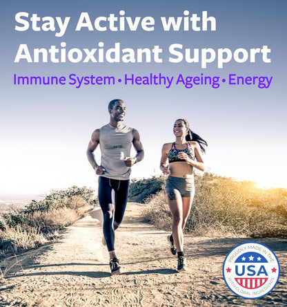 Super Antioxidants Supplement for Women & Men - High Potency Herbal & Fruit Blend with Acai, Goji, Pomegranate, Elderberry & Resveratrol for Skin Care & Immune Support - Vegan & Non-GMO - 60 Capsules