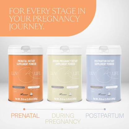 LUV&LIFE Prenatal Vitamin Supplement Powder Vanilla Flavored Contains Protein and Fiber