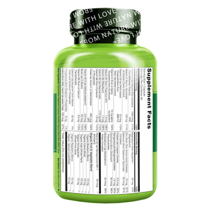 NATURELO Mens Multivitamins - One Daily Multivitamin for Men with Vitamins, Minerals & Organic Whole Foods, Boost Energy & Health, Non-GMO, 120 Vegetarian Capsules