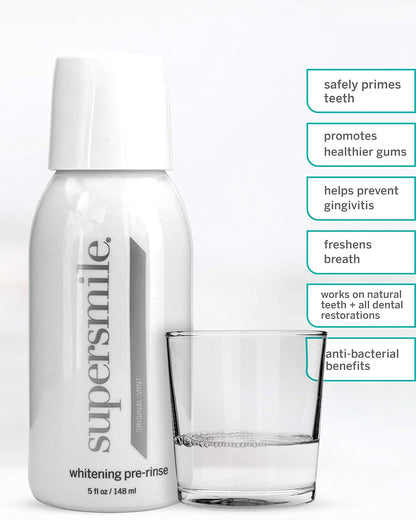 Supersmile Whitening Pre-Rinse, Original Mint, Travel 5 Fl Oz, TSA