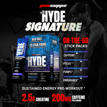 ProSupps Mr. Hyde Signature Pre Workout Powder with Creatine, Beta Alanine & Caffeine - Performance, Energy & Endurance - Clean Fitness & Gym Supplements for Men & Women (Blue Razz, 30 Servings)