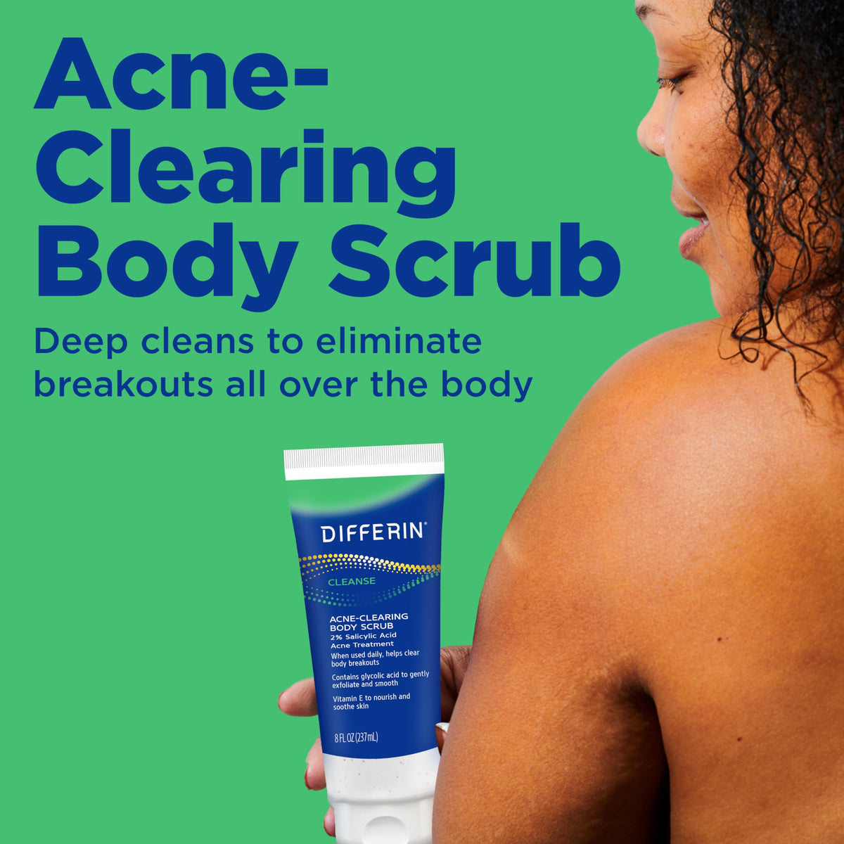 Differin Body Scrub with Salicylic Acid Acne Clearing Improves Tone and Texture Prone Skin