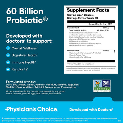 Physician's CHOICE Gut Guardian Bundle: Advanced Bloating & Digestion Support with 60 Billion Probiotic, Digestive Enzymes & Bloat + Gas Probiotic - Daily Gut Health Support for Women and Men