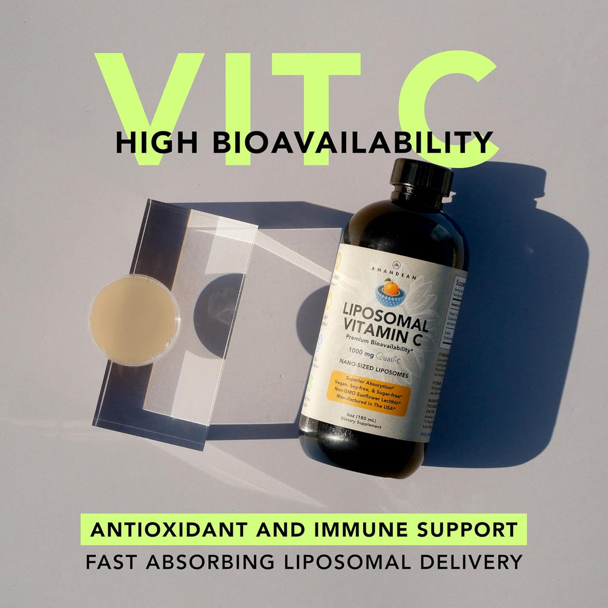 Marine Collagen Powder + Vitamin C - Perfect Skin from Within Combo. Wild-Caught Cod Fish Peptides, Liposomal VIT C Liquid 1000mg. Boost Production and Synthesis for Healthy Aging, Beauty, Wellness.