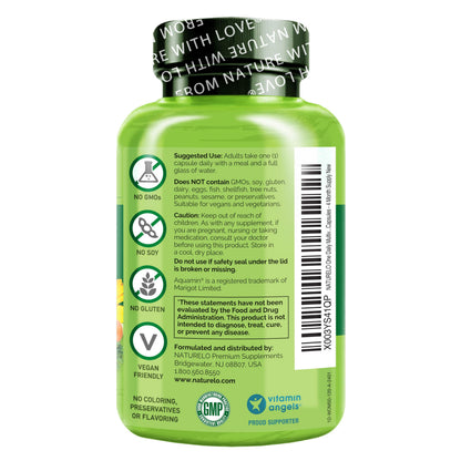 NATURELO One Daily Multivitamin for Women 50+ (Iron Free) - Menopause Support for Women Over 50 - Whole Food Supplement - Non-GMO - No Soy - 60 Capsules - 2 Month Supply