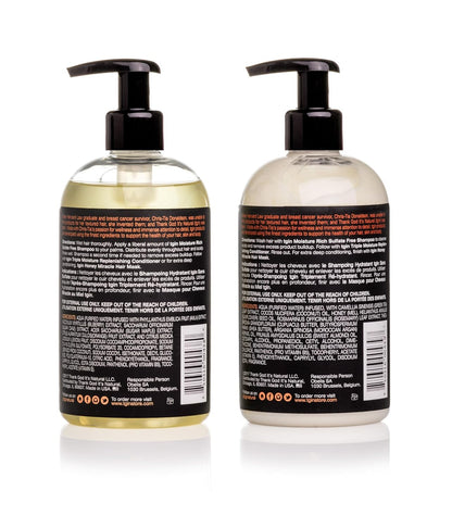 tgin Moisturizing Shampoo & Conditioner Duo for Curly, Coily and Wavy Hair, Sulfate Free, Moisturizes and Detangles Dry Hair, 13 oz (Set)