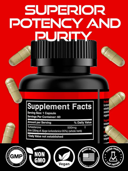 Black Forest NMN 1000mg NAD Support Supplement and Turkesterone 500mg Strength Performance Bundle with BioPerine Enhanced Absorption