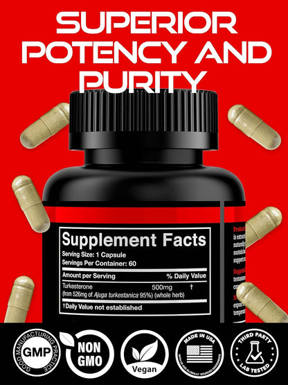 Black Forest NMN 1000mg NAD Support Supplement and Turkesterone 500mg Strength Formula and Cistanche Tongkat Ali Performance Vitality Bundle