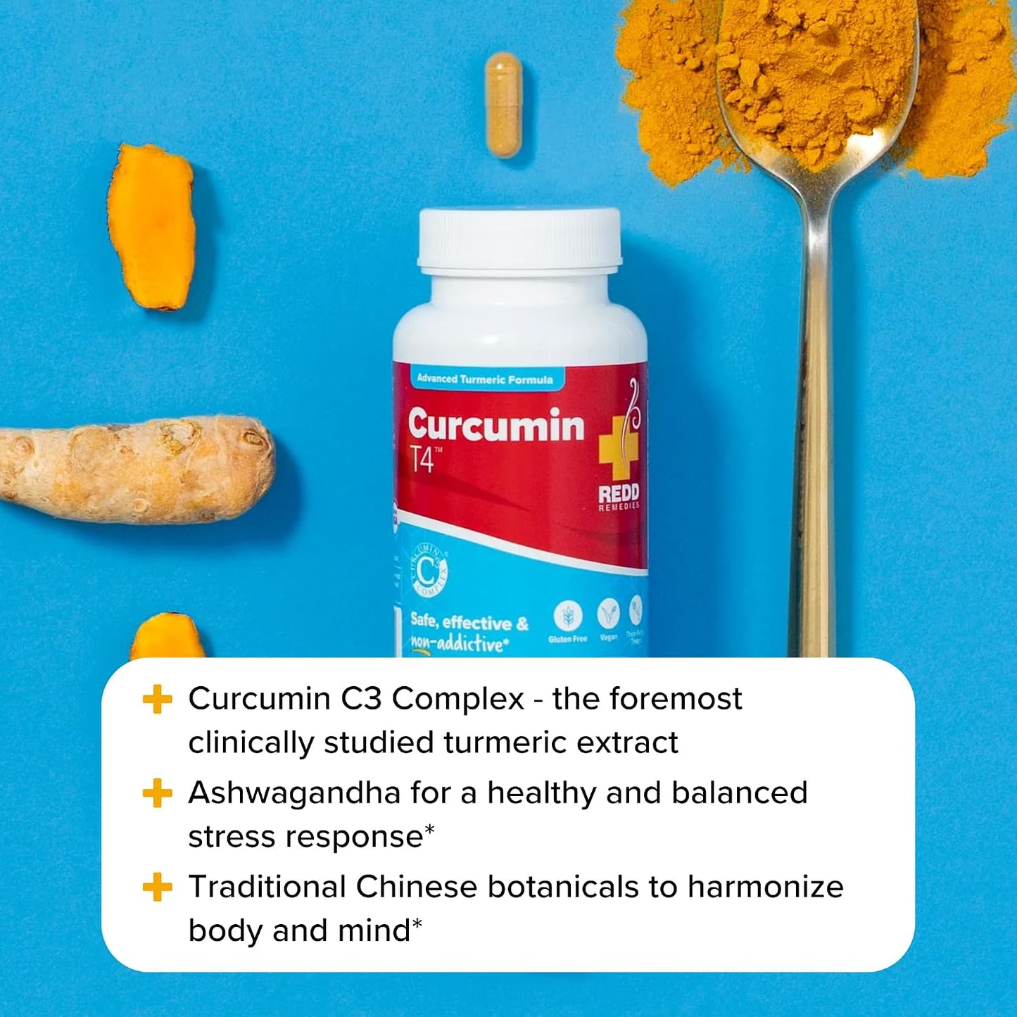 Redd Remedies, Curcumin T4, Advanced Turmeric Formula, 60 Vegan Capsules