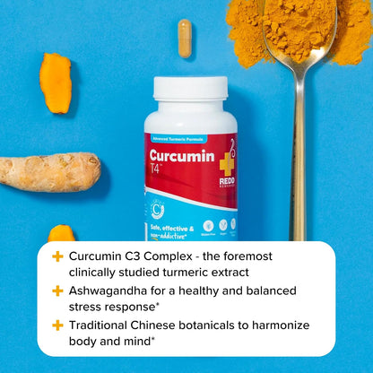 Redd Remedies, Curcumin T4, Advanced Turmeric Formula, 60 Vegan Capsules