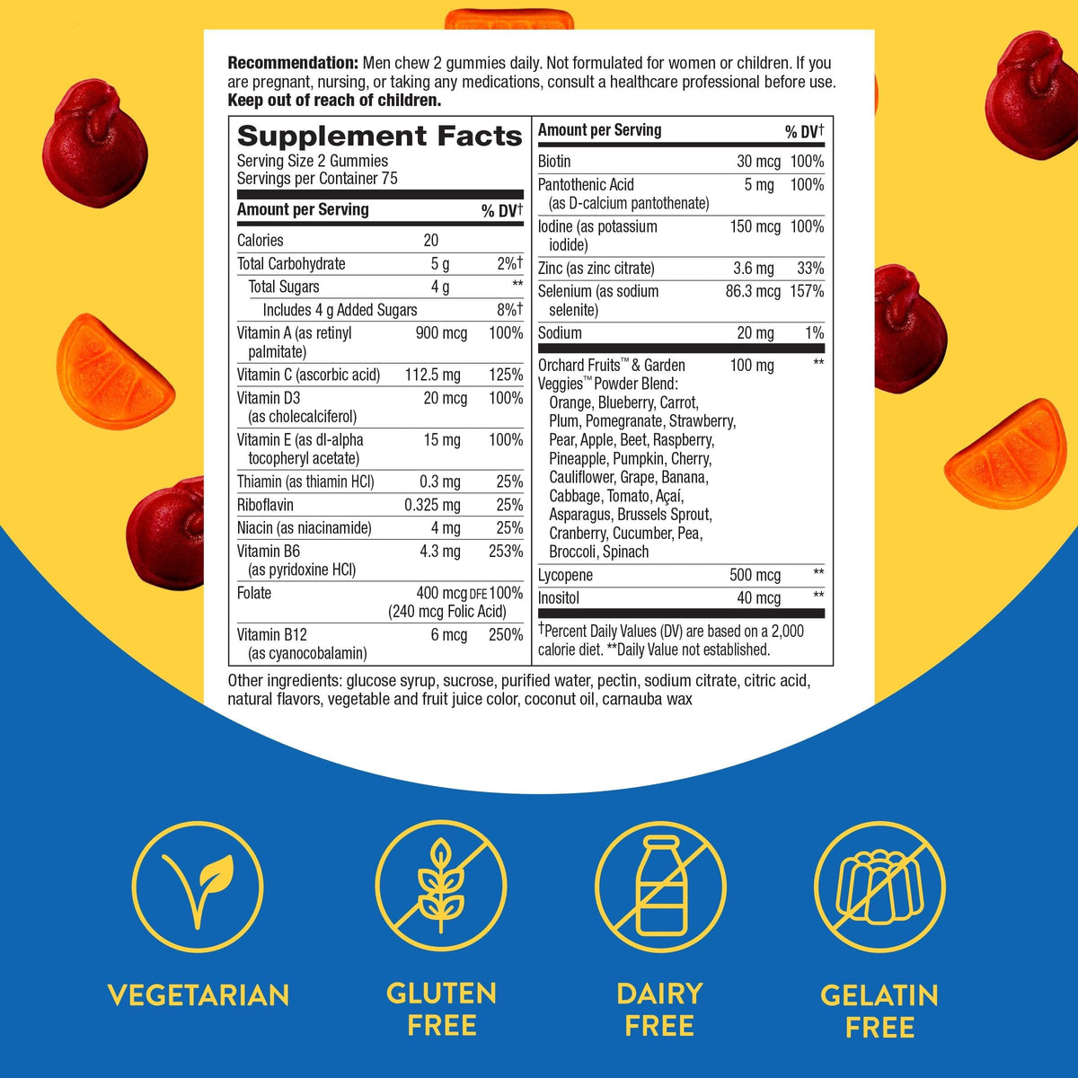Nature's Way Alive! Men's Daily Gummy Multivitamin, Supports Energy Metabolism