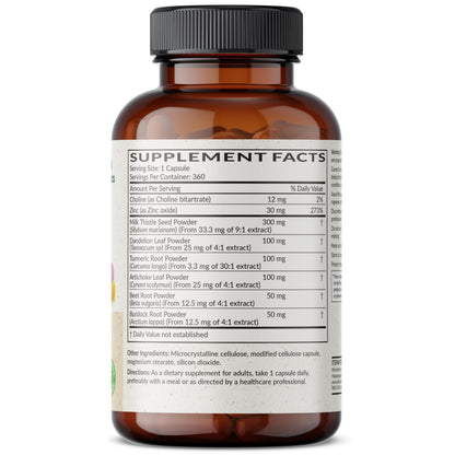Futurebiotics Liver Detox Advanced Detox & Cleanse Formula Supports Healthy Liver Function with Milk Thistle, Dandelion Extract, Turmeric, Artichoke Leaf, & More, Non-GMO, 60 Vegetarian Capsules