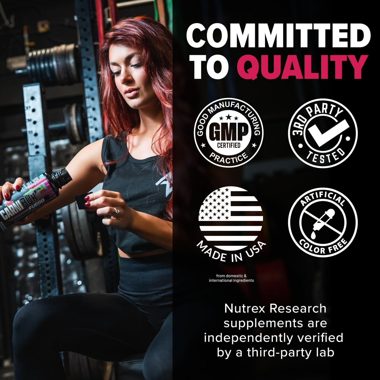 Nutrex Research Carniburn Liquid L Carnitine 3000mg – Thermogenic Liquid Fat Burner for Men & Women with MitoBurn, InnoSlim, GBBGO - Stimulant Free Metabolism Booster - Strawberry Watermelon 31 SV
