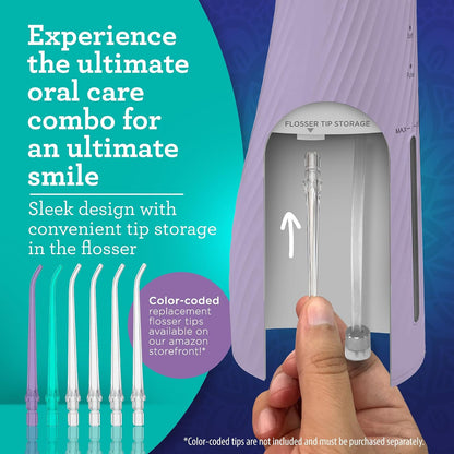 GuruNanda Electric Toothbrush & Water Flosser, 4 Toothbrush Heads, 4 Tips
