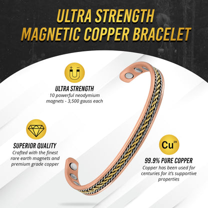 MagnetRX® Women's Copper Bracelet – Effective 99.9% Pure Copper Magnetic Therapy Bracelets
