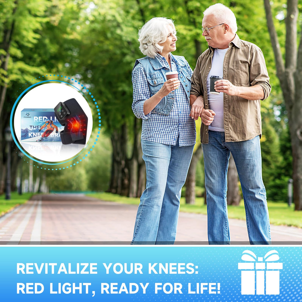 Red Light Therapy Knee Brace: Pain Relief Infrared Heating Pad 72 LED Heat Lamp Pain Relief