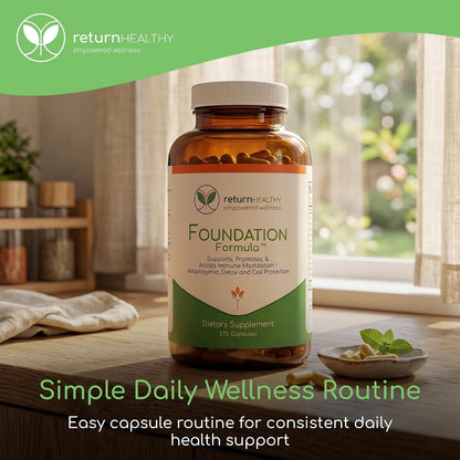 Foundation Formula | Tick Immune Support Supplement | with Japanese Knotweed Root, Cat's Claw, Milk Thistle | Resveratrol Supplement | Non-GMO, All-Natural & Vegetarian, 270 Capsules