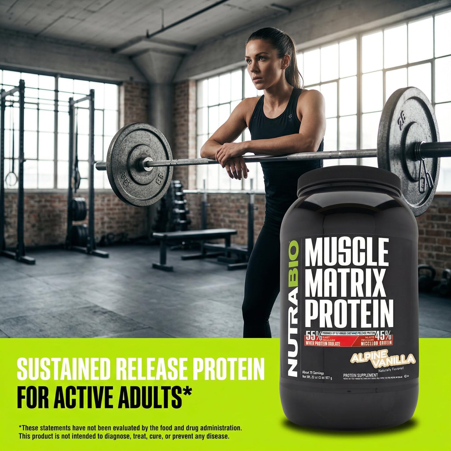 NutraBio Muscle Matrix Protein Powder - 25g of Protein Per Scoop - Whey Isolate and Micellar Casein Combo for Fast and Slow Release - Dutch Chocolate - 2 Pounds, 28 Servings
