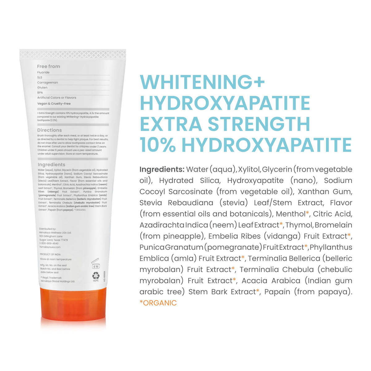 Himalaya Botanique Whitening+ Nano Hydroxyapatite Toothpaste, Mint, 4 oz