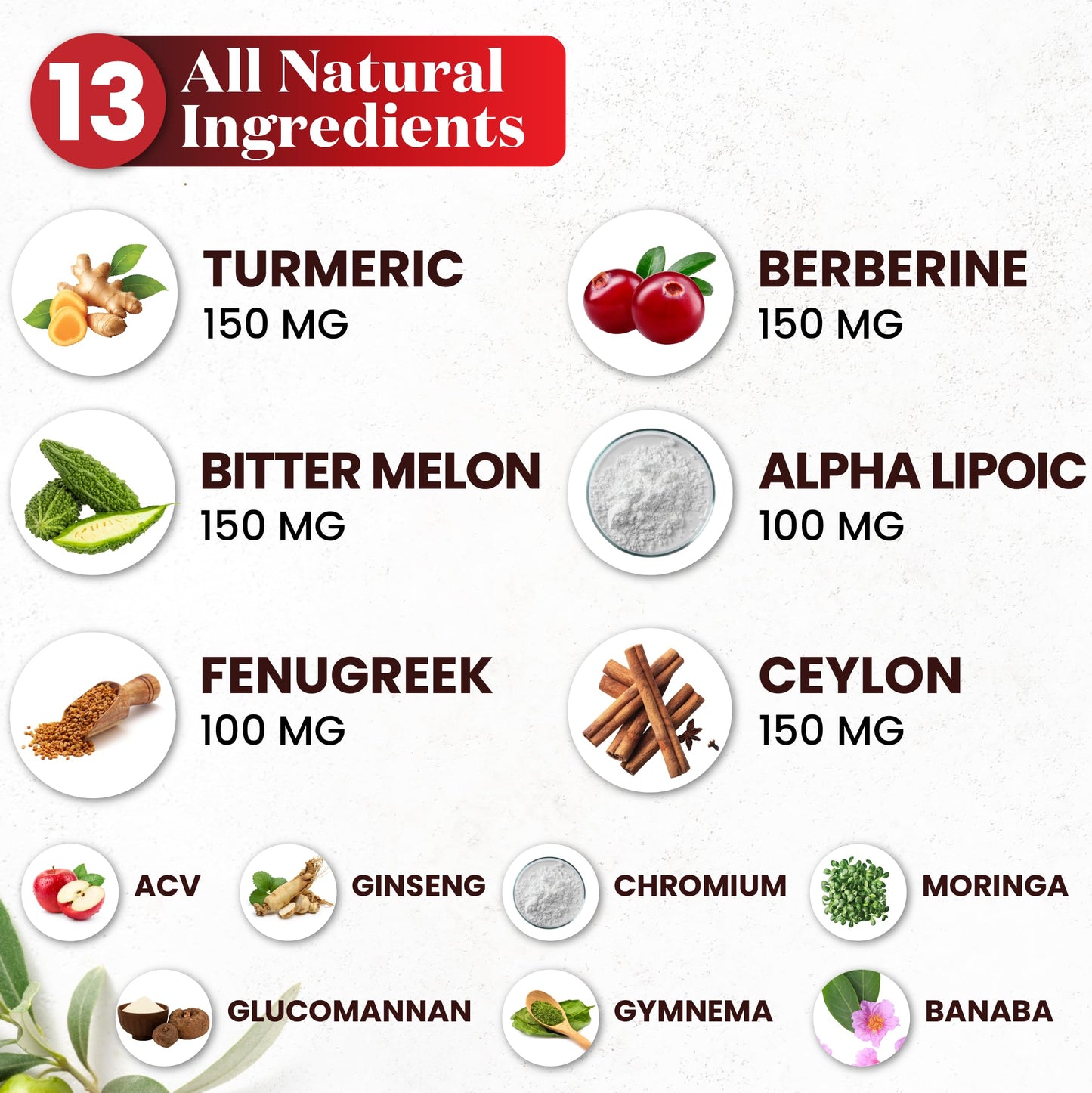 Berberine with Ceylon Cinnamon Supplement Liquid Drops + Bitter Melon Extract, Glucomannan, Gymnema, Chromium, Turmeric, Organic Panax Ginseng, Moringa 4oz