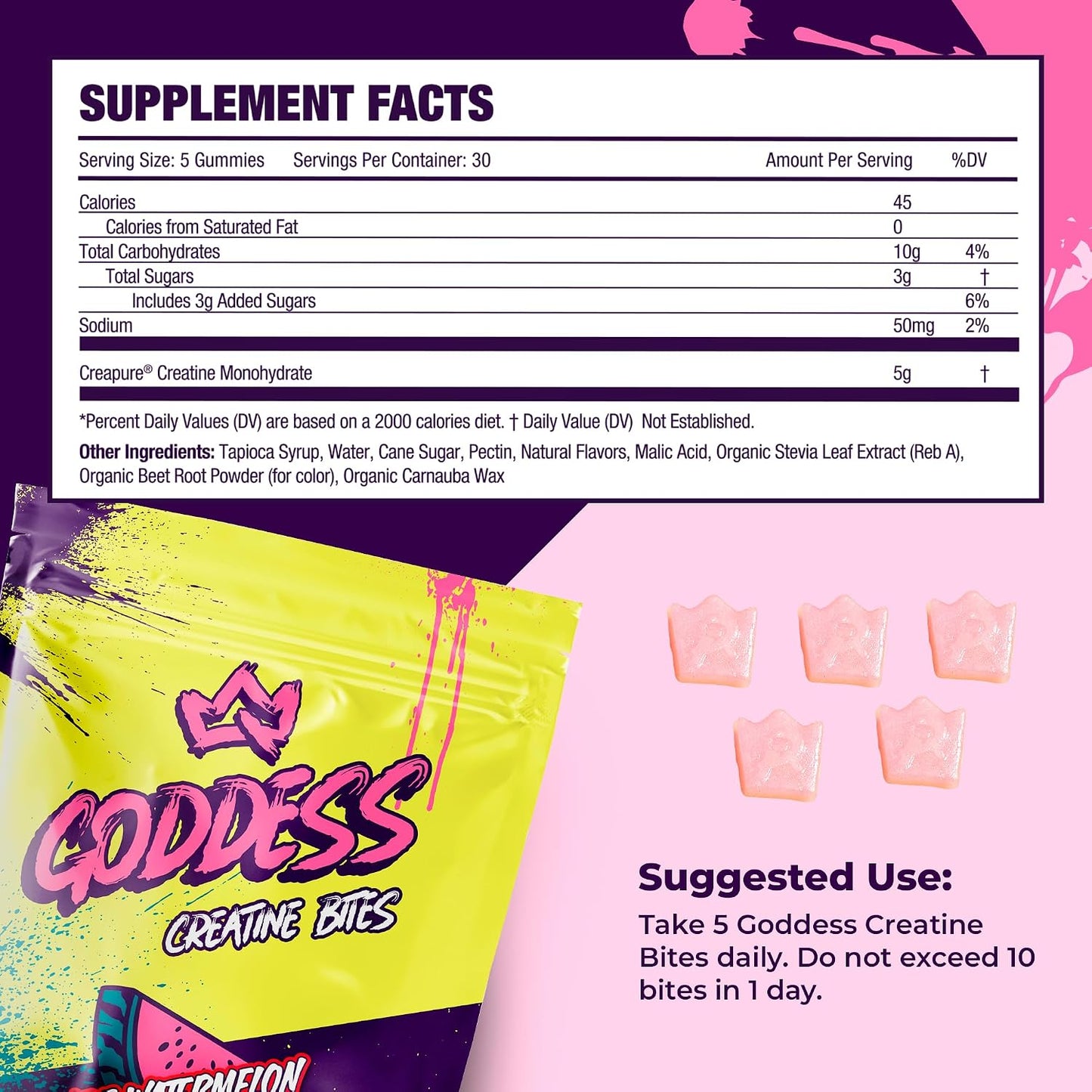 Primal Queen Creatine Gummies, Muscle & Brain, 5g, 150 Gummies | Goddess Line: Low-Sugar, High-Potency Creatine chewables in Wild Watermelon; Faster Recovery, Lean Tone and Everyday Power