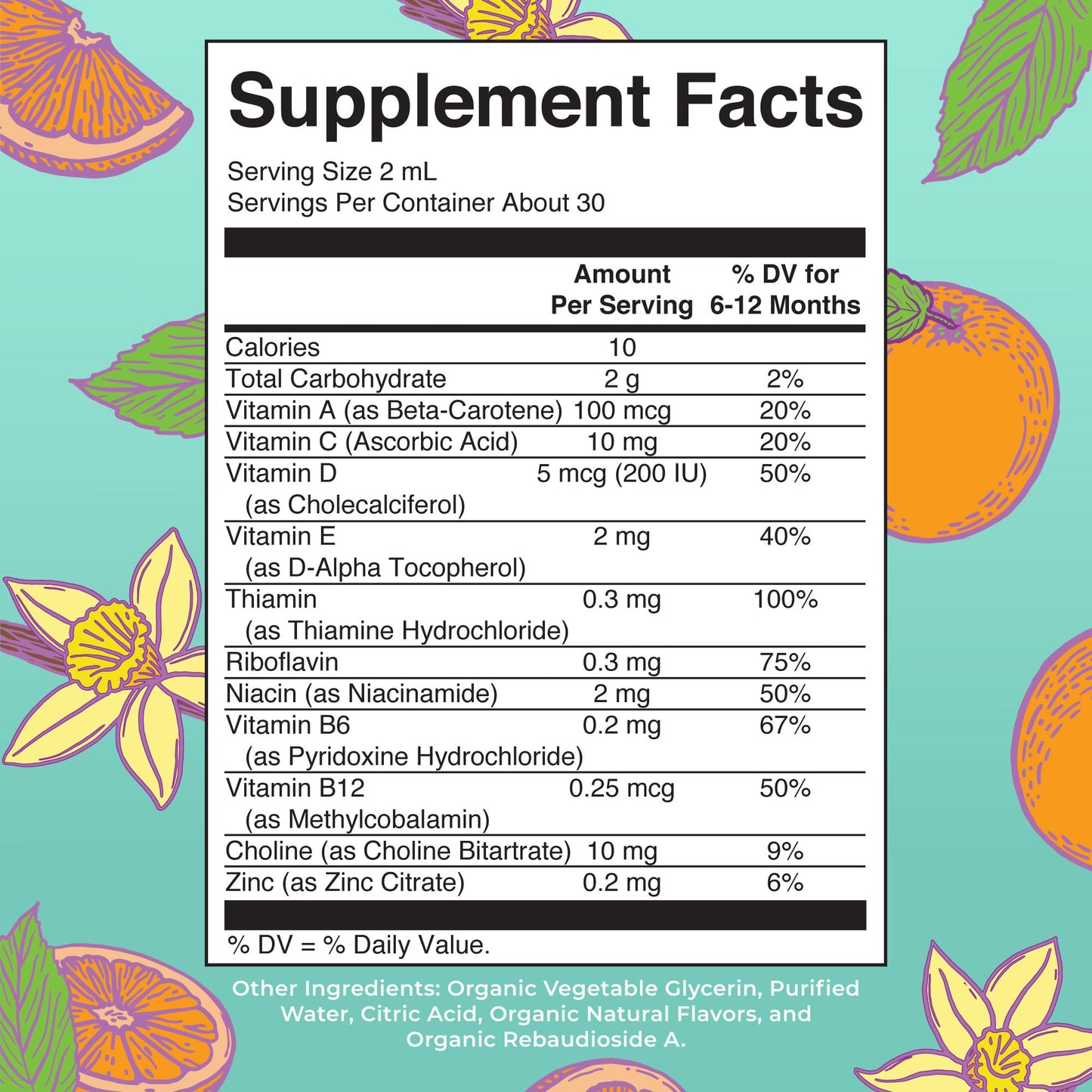 MARYRUTH'S Organics Multivitamin & Multimineral with Iron for Toddlers | USDA Organic | Sugar Free | Multivitamin Liquid Drops for Kids Ages 1-3 | Immune Support | Vegan | Non-GMO | 2 Fl Oz