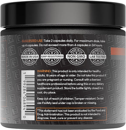 Formulation Factory BOSS Mode 10-in-1 Nootropic Complex with Lion's Mane, Alpha-GPC, Bacopa Monnieri, Ginkgo Biloba, Rhodiola & L-Tyrosine - 120 Capsules