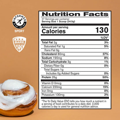 BARE PERFORMANCE NUTRITION BPN Whey Cinnamon Roll Protein + Creatine Bundle
