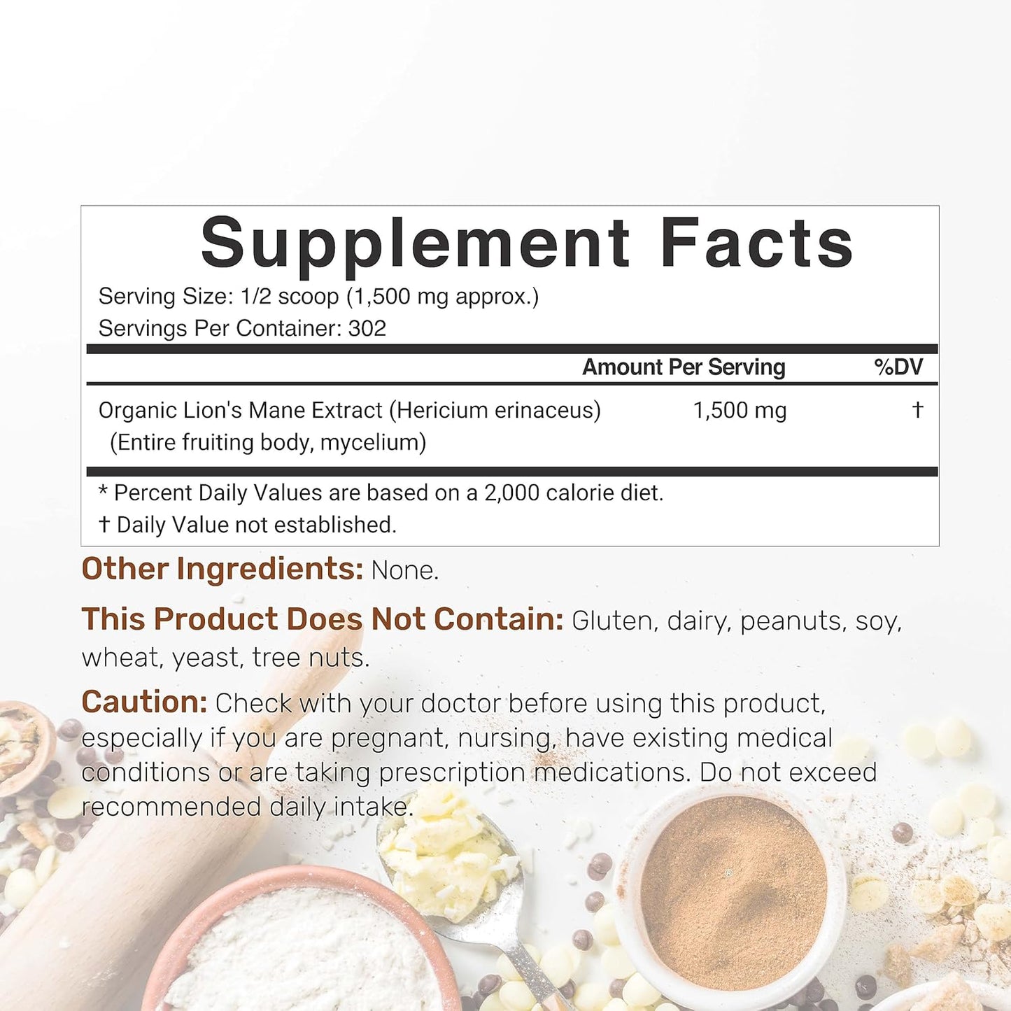 DEAL SUPPLEMENT Organic Lions Mane Mushroom Powder Supplement, 1,500mg Per Serving, 1lb – Active Fruiting Body & Mycelium Extract – Natural Brain Nootropic & Immune System Booster – Non-GMO