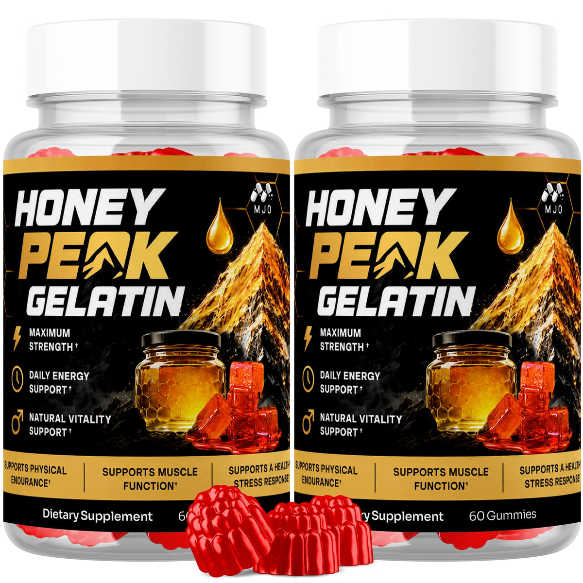 Honey Peak Gelatin Gummies for Men, Honey Peak Gelatin for Men 60 Gummies
