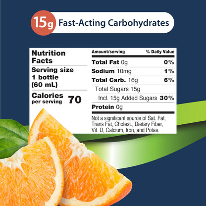 TRUEplus Glucose Shot, 15g Carbohydrates, Mixed Berry Flavor, 6 Pack | 15g Fast-Acting Carbohydrates, Fat Free, Gluten Free, Boosts Energy, Great Tasting and Easy to Use