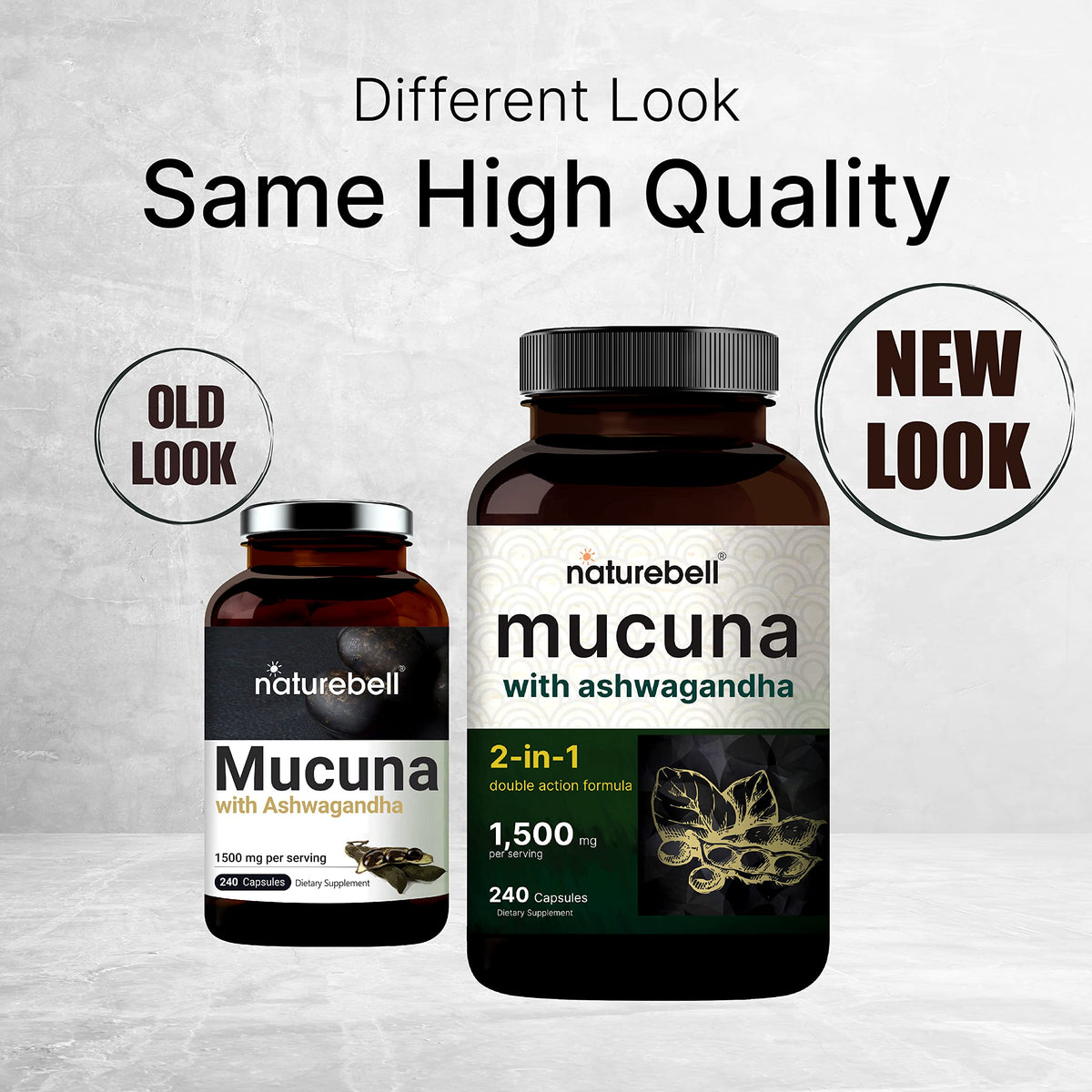 2 Pack NatureBell Mucuna Pruriens Capsules, 1500mg Per Serving, Made with Mucuna