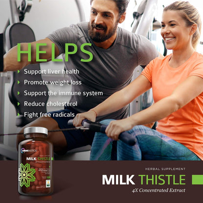 OmniBiotics The Ultimate Liver Care Package Liver Reboot + Certified Organic Milk Thistle 4X Concentrate for Comprehensive Daily Support