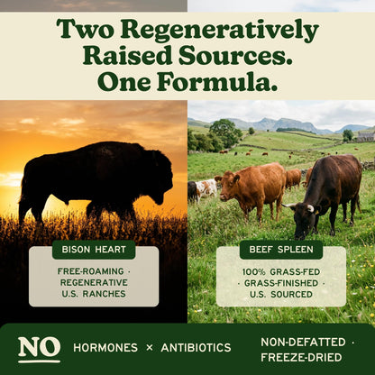 MK Supplements Grass-Fed Desiccated Beef Liver, Non-Defatted, Made in USA | 3,000mg per serving, 150 capsules, 30 servings, freeze-dried, regeneratively raised, amber glass bottle, family owned