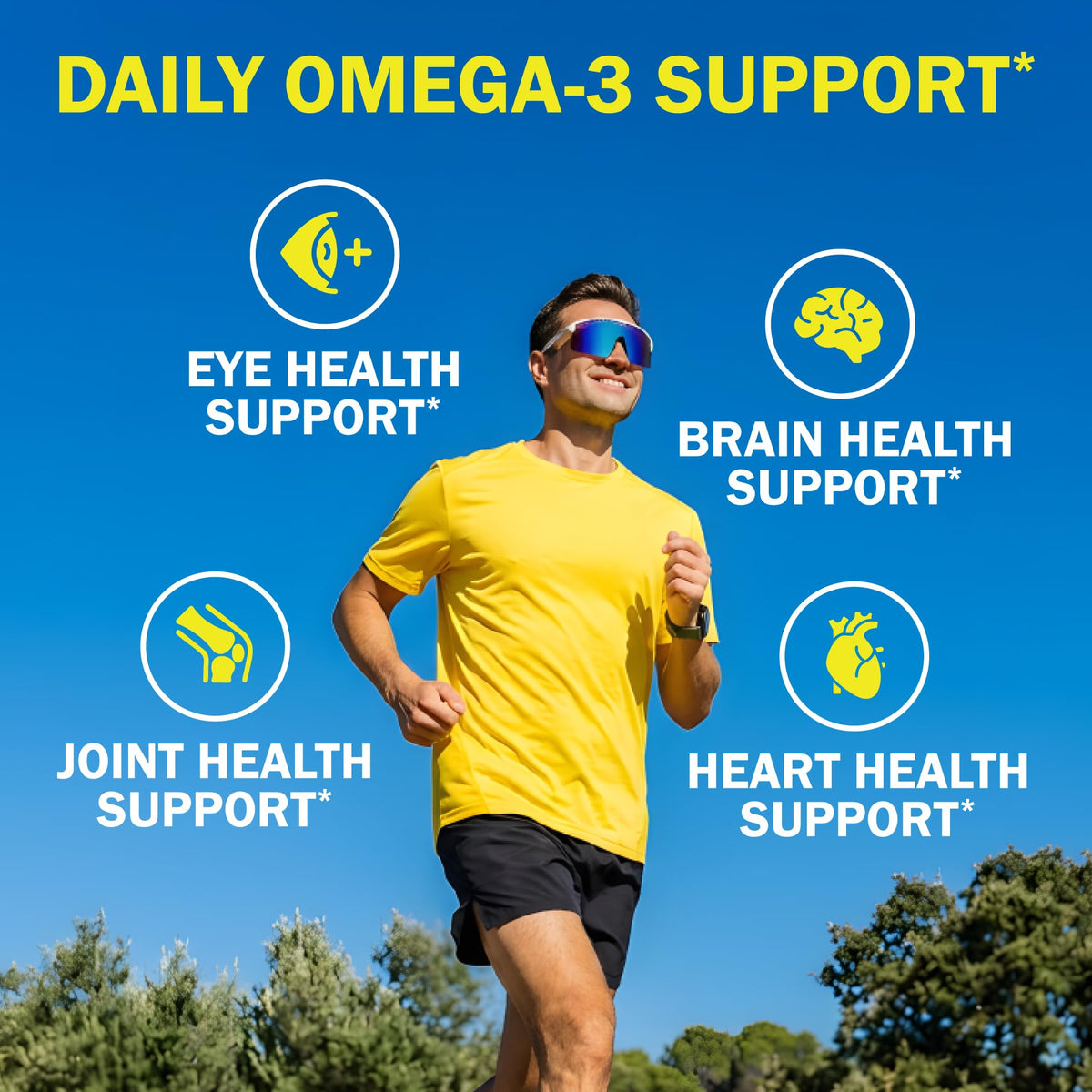 Triple Strength Omega 3 Fish Oil 3000mg for Women and Men, 90 Softgels