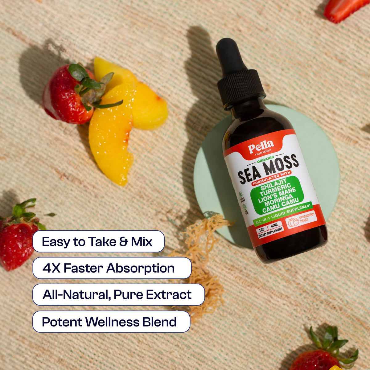 Sea Moss & Himalayan Shilajit Supplement - Enhanced with Turmeric, Lion's Mane