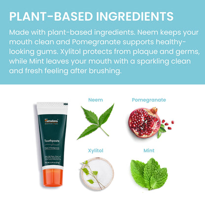 Himalaya Botanique Neem & Pomegranate Toothpaste, Mint, 5.29 oz, 2 Pack