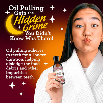 GuruNanda Cinnamon Oil Pulling Mouthwash with Neem & Ashwagandha, 16oz