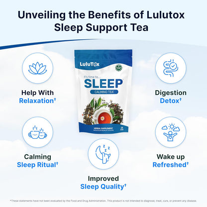 Lulutox Herbal Tea Bundle – Chamomile Lavender Herbal Tea (28 Tea Bags) & Peach Herbal Tea (84 Servings) – Caffeine-Free Herbal Tea Variety Pack
