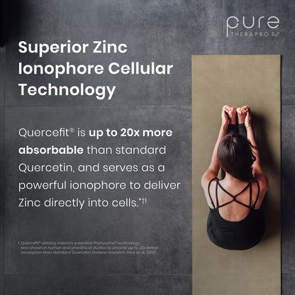 Zinc Defense | Zinc + Copper + Quercetin | 60 Servings in Vegan Capsules | L-OptiZinc & Quercefit Ionophore | Chelated Minerals | Immune, Gut, & Hormonal Balance Support