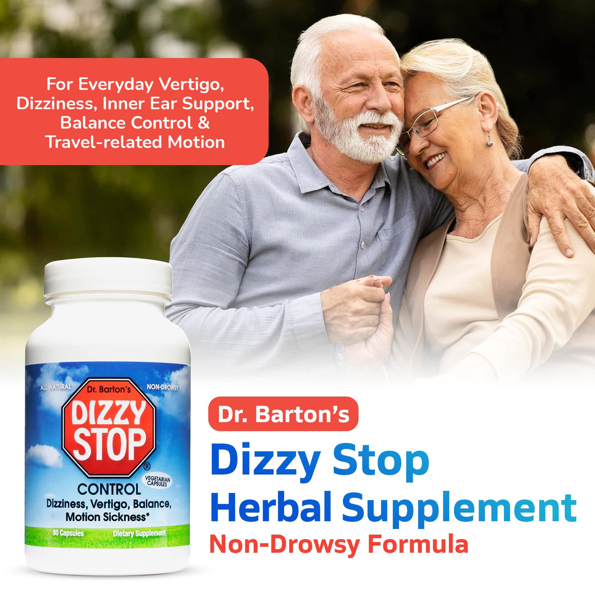 Dizzy Stop Dr. Barton’s All-Natural Vertigo Comfort, Inner Ear Balance Supp