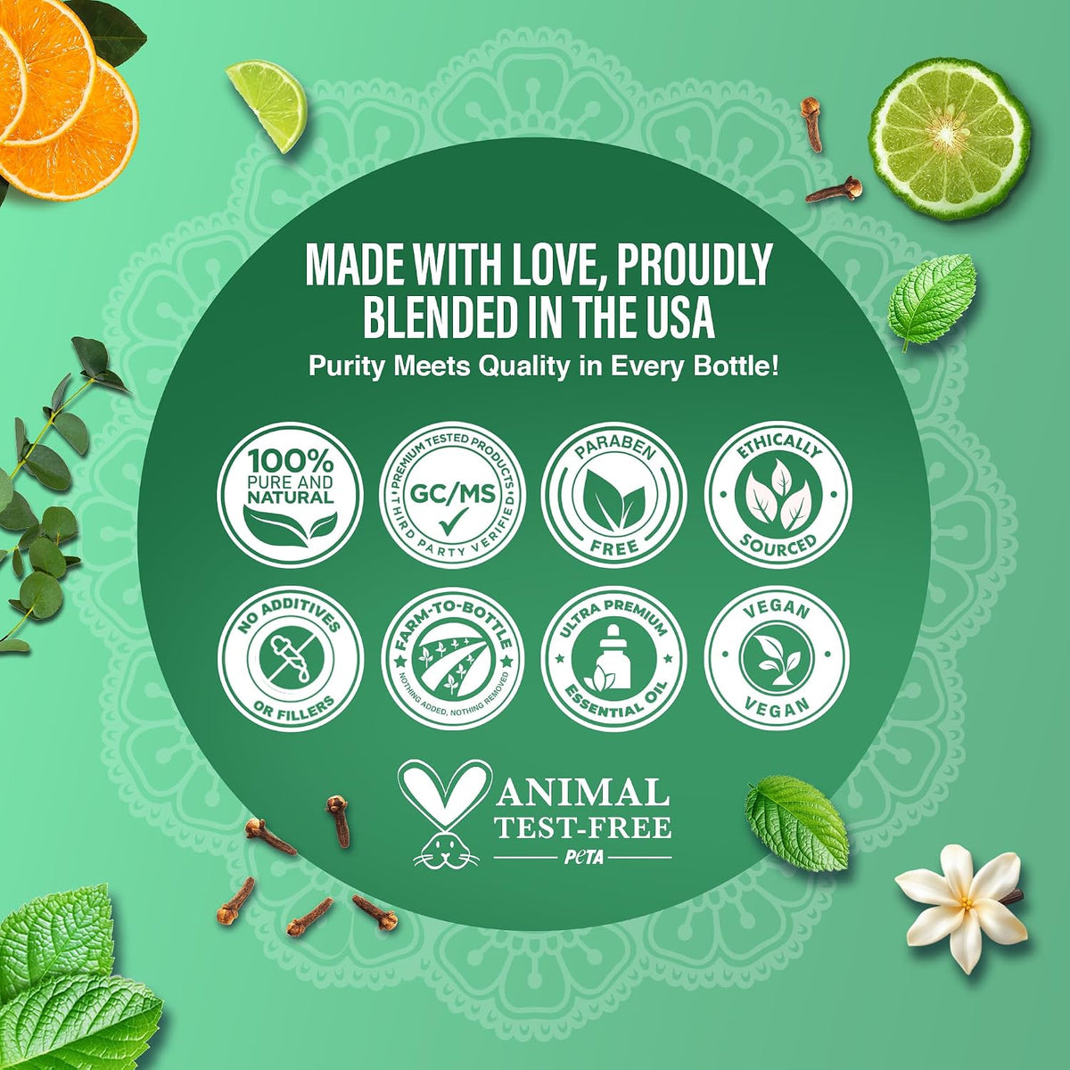 GuruNanda Essential Oil Blends – 6 Pack (10mL Each), Breathe Easy, Tranquility, Relaxation, Harmony, Calming Sleep & Thrive, Natural Aromatherapy Oils for Diffuser, Wellness & DIY