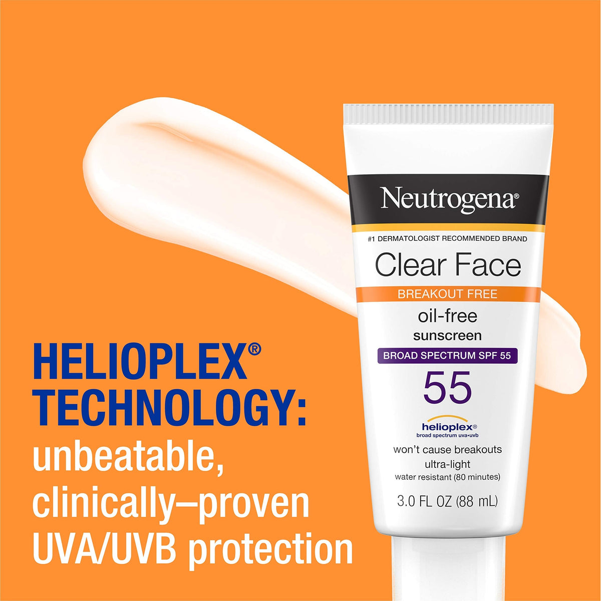 Neutrogena Clear Face Liquid Lotion Sunscreen for Acne-Prone Skin