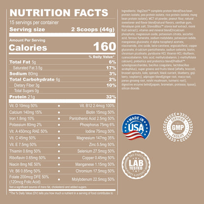 UpNourish Chocolate Vegan Protein Powder 54 Superfoods Powder,1.5 Billion CFU Probiotics 21g Plant Based Protein,No Sugar No Dairy No GMO Dairy Free,Meal Replacement Shake Keto-Friendly Low-Carb Diet,15 Servings