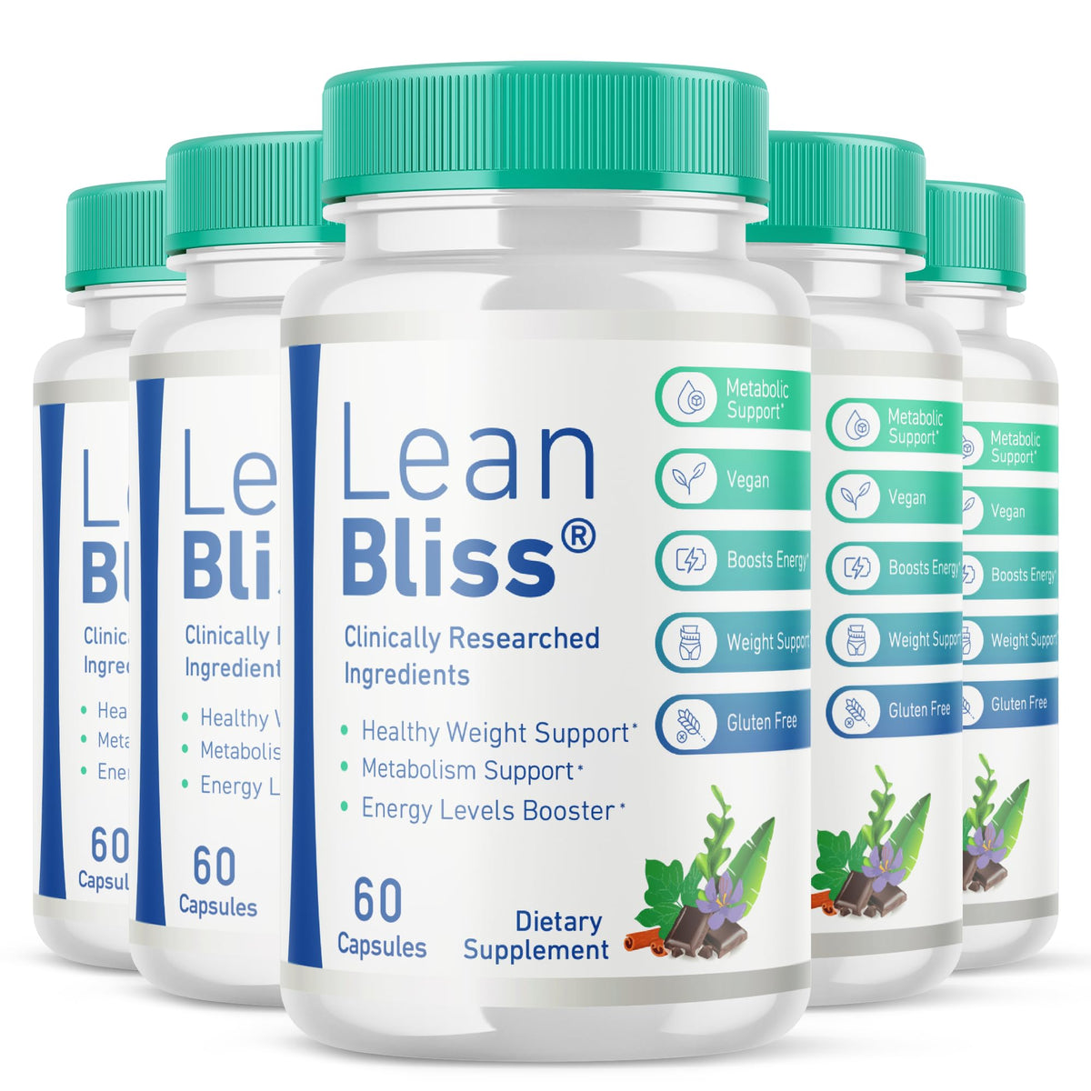 (5 Pack) Lean Bliss, Bliss Lean, Lean Bliss Reviews, Lean Bliss Advanced Support Formula 