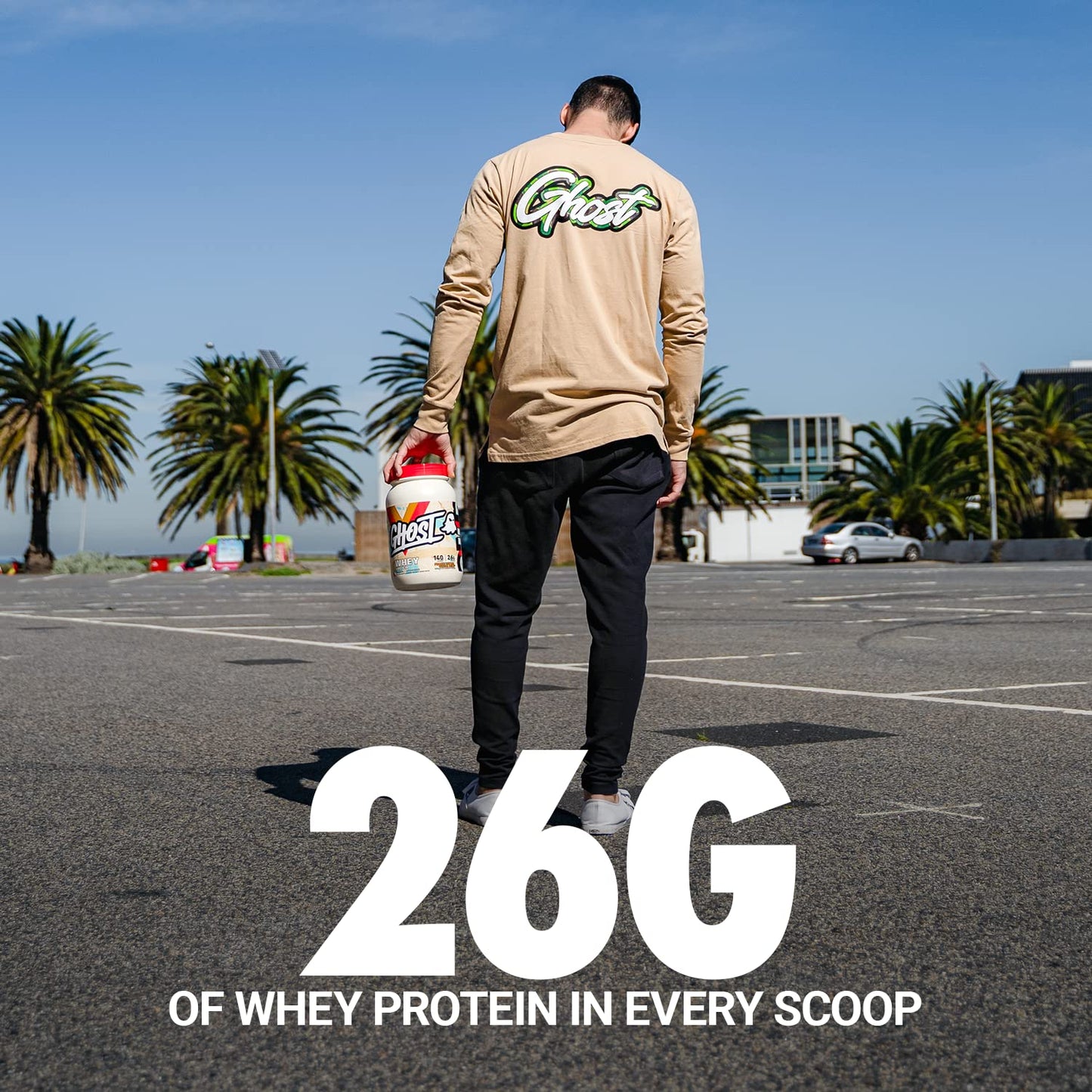 GHOST Whey Protein Powder, Cinnabon - 2LB, 25G of Protein - Cinnamon Roll Flavored Isolate, Concentrate & Hydrolyzed Whey Protein Blend - Post Workout Shakes - Soy & Gluten Free