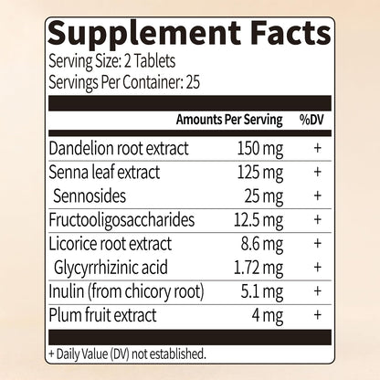 DOBO Senna Laxative Tablets for Constipation Relief,Gentle Herbal Lax | Stool Softener with Overnight Relief, Natural Formula,50 Count