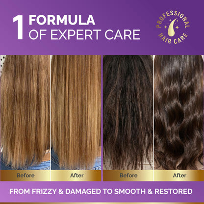 Hydrating Hair Mask - Deep Conditioning Treatment for Dry, Frizzy & Damaged Hair - Keratin Mask with Coconut & Argan Oils, Collagen & Wheat Protein - Smooths, Softens & Controls Frizz, Curl-Safe, 10oz